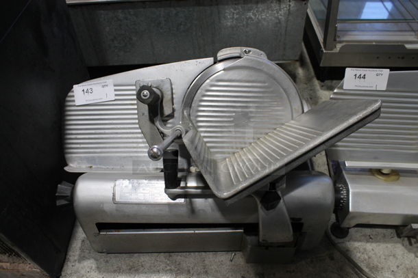 Hobart 1612 Stainless Steel Commercial Countertop Automatic Meat Slicer. 115 Volts, 1 Phase. Tested and Powers On But Parts Do Not Move