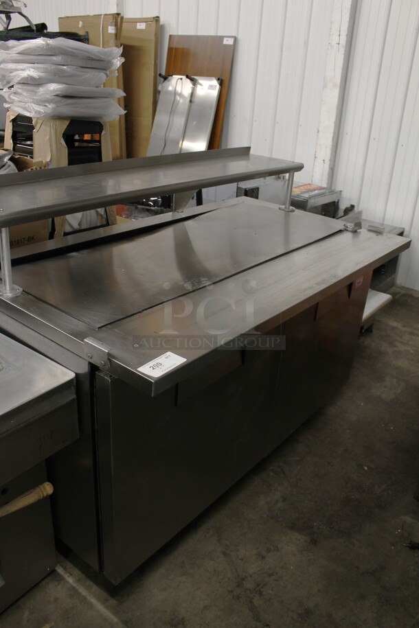 True QA-60-24M-B Stainless Steel Commercial Prep Table. 115 Volts, 1 Phase. Tested and Powers On But Does Not Get Cold