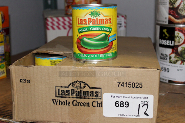 Las Palmas Whole Green Chiles - (12) 1Lb 7Oz Cans. 12x Your Bid