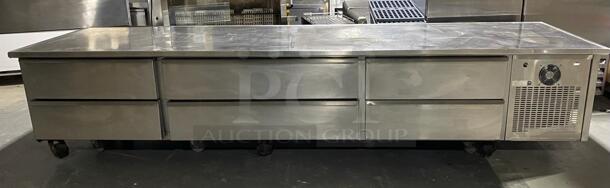 125" 6 drawer chef base  