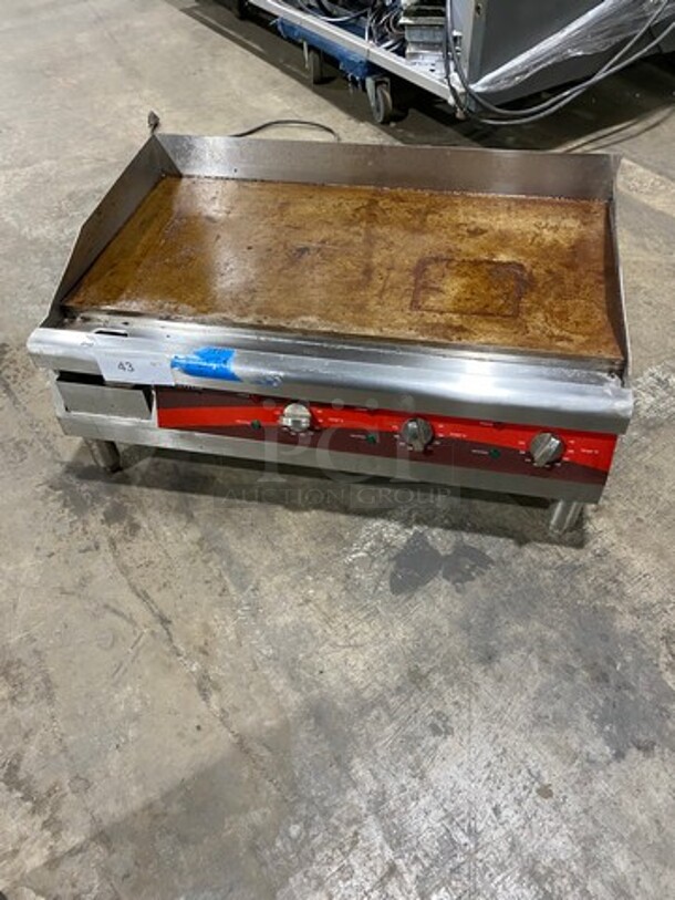 Avantco Commercial Countertop Electric Powered 30" Flat Top Griddle! With Back & Side Splashes! All Stainless Steel! On Legs! Model: 177EG30N! 208/240V!