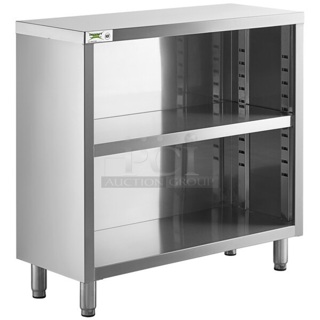 BRAND NEW SCRATCH AND DENT! Regency 600DC1536 15" x 36" 18 Gauge Type 304 Stainless Steel Dish Cabinet with Adjustable Midshelf 