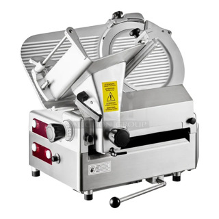 BRAND NEW SCRATCH AND DENT! Estella 348SLA13 Stainless Steel Commercial Countertop 13" Heavy-Duty Automatic Meat Slicer with Manual Use Option. 115 Volts, 1 Phase. Tested and Working!