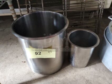 Lot of 2 Bain Marie Pots