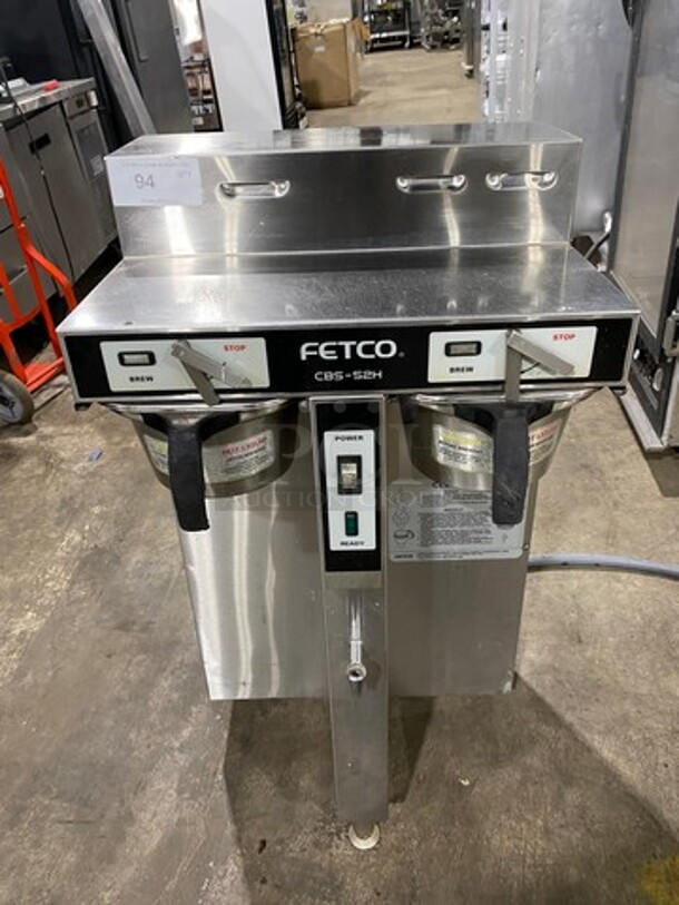 Fetco Commercial Countertop Dual Side Coffee Brewer! All Stainless Steel! Model: CBS52H20 SN: 140428040046A 120/208/240V 3 Phase