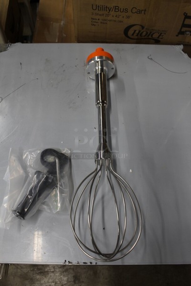 BRAND NEW SCRATCH AND DENT! Stainless Steel Commercial Whisk Attachment to Immersion Blender