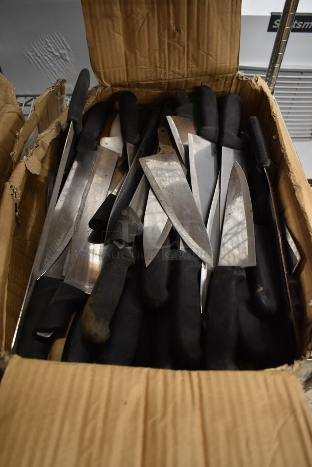 65 SHARPENED Stainless Steel Knives Including Chef Knives. 65 Times Your Bid!