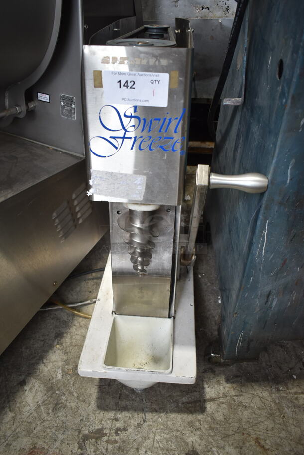 Swirl Freeze Stainless Steel Commercial Ice Cream Blending Machine. Tested and Does Not Power On