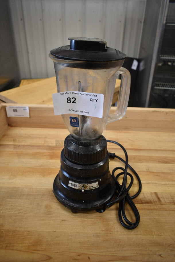 Hamilton Beach BB155 Metal Commercial Countertop Drink Blender w/ Pitcher. 120 Volts, 1 Phase. Tested and Working!
