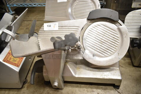 Hobart EDGE12-1 Stainless Steel Commercial Countertop Meat Slicer w/ Blade Sharpener. 115 Volts, 1 Phase. 