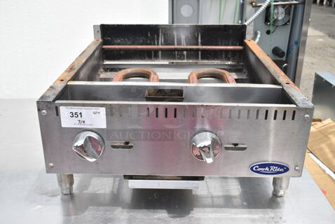 Cook Rite ATMG-24 Stainless Steel Commercial Countertop Propane Gas Powered Flat Top Griddle. Missing Griddle. 60,000 BTU. 