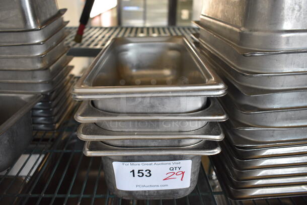 29 Stainless Steel 1/3 Size Drop In Bins. 1/3x4. 29 Times Your Bid!