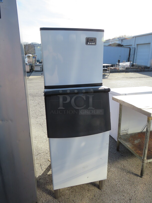 One AG Lucky Ice Maker And Bin. 115 Volt. Model# HZB-160F. 22.5X26X63.5