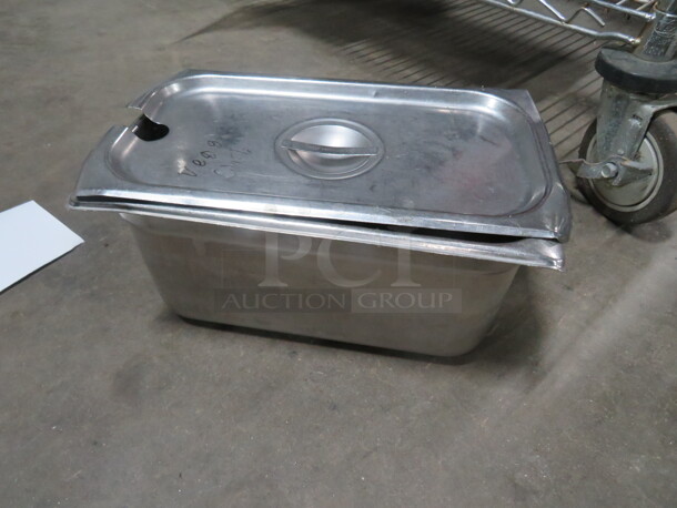 1/3 Size 6 Inch Deep Hotel Pan With Lid. 