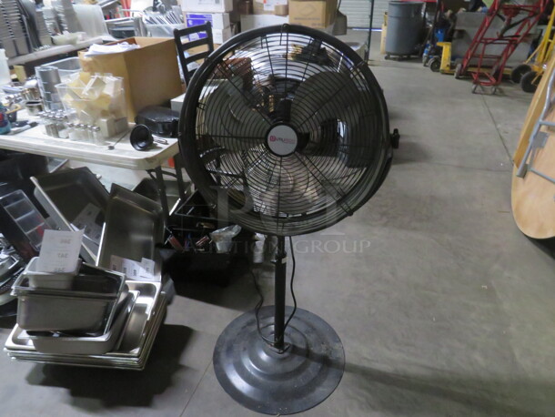 One Utilitech 24 Inch Stand Fan. 120 Volt. Model# LF-20PM. 