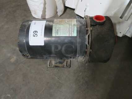 One US Motors Motor. 1.0hp. 208-230/460 Volt. 3 Phase. #P63ELH-5021.