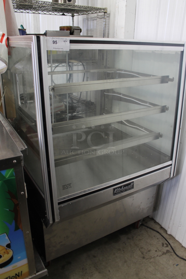 2020 Leader HBK36 D Stainless Steel Commercial Floor Style Dry Bakery Display Case Merchandiser. 115 Volts, 1 Phase. Tested and Working!