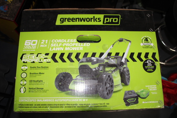 Greenworks Pro Brushless 60V 21" Cordless Self-Propelled Lawn Mower w/ 5.0Ah Battery & Rapid Charger