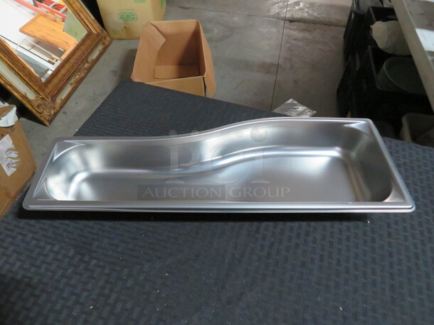 One NEW Vollrath 3.75 Quart Full  Size Long 2.5 Inch Deep Super Shape Stainless Steel Wild Food Pan. #3100020. $44.00 - Item #1118242