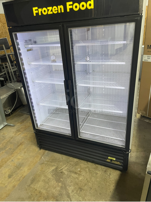 True 2 Door Glass Freezer/ Tested And Works Great