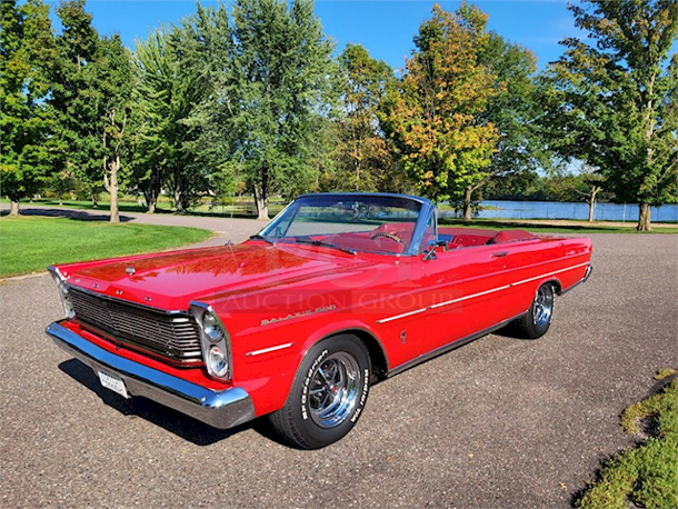 🏎️ WORK OF ART! 1965 Ford Galaxy 500 XL Convertible 🏁. - 410 Mercury Stock Engine Bored Out To a 429 Rebuild With 2500 Miles On It. - Transmission Rebuilt With 200 Miles On It. - Stock Air Conditioning From The Factory. - New tires. 3rd Owner. Part of the Ford 500 Galaxy Official Membership. - Power Front Disc Breaks Added. - All Original Paper Work & Documents. - More Photos & Videos Available On Our Facebook Page PCI Auctions West Coast