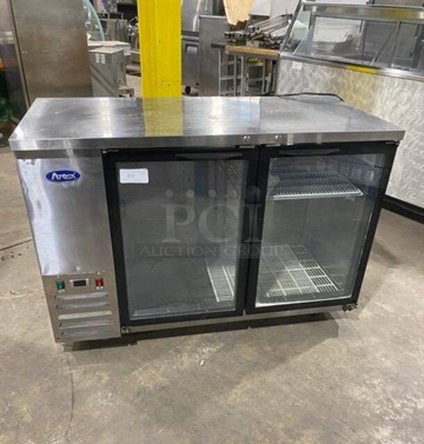 2018 Atosa Commercial 2 Door Bar Back Cooler! With View Through Doors! All Stainless Steel! Model: MBB59G SN: MBB59GAUS100318070700C40012 115V 60HZ 1 Phase