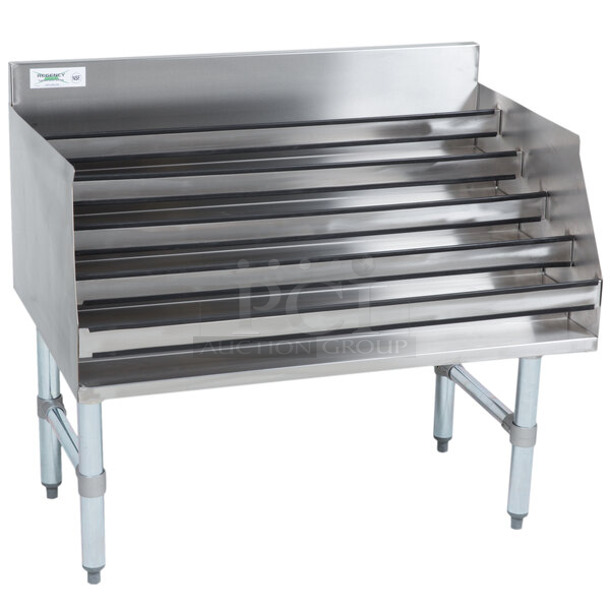 BRAND NEW SCRATCH AND DENT! Regency 600LDR2336 36" Five-Tiered Stainless Steel Liquor Display Rack - 23" Deep