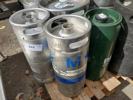 Lot of (2) 5.16 Gallon and (1) 5.6 Gallon Kegs
*Empty