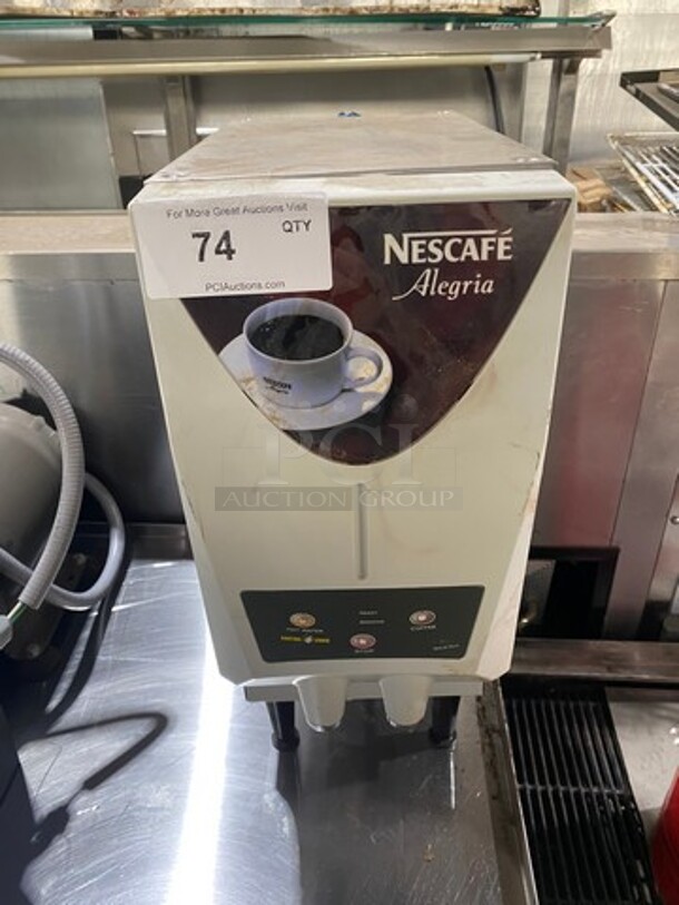 Nescafe Commercial Countertop Hot Beverage Dispenser Machine! Model: VCAFE SN: 1403372 120/240V 60HZ 1 Phase
