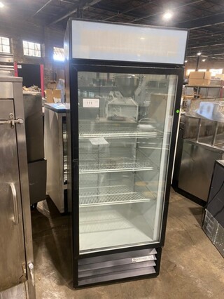 Beverage Air Commercial Single Door Reach In Cooler Merchandiser! With Poly Coated Racks! Model MT27 Serial 6465275! 115V 1Phase!