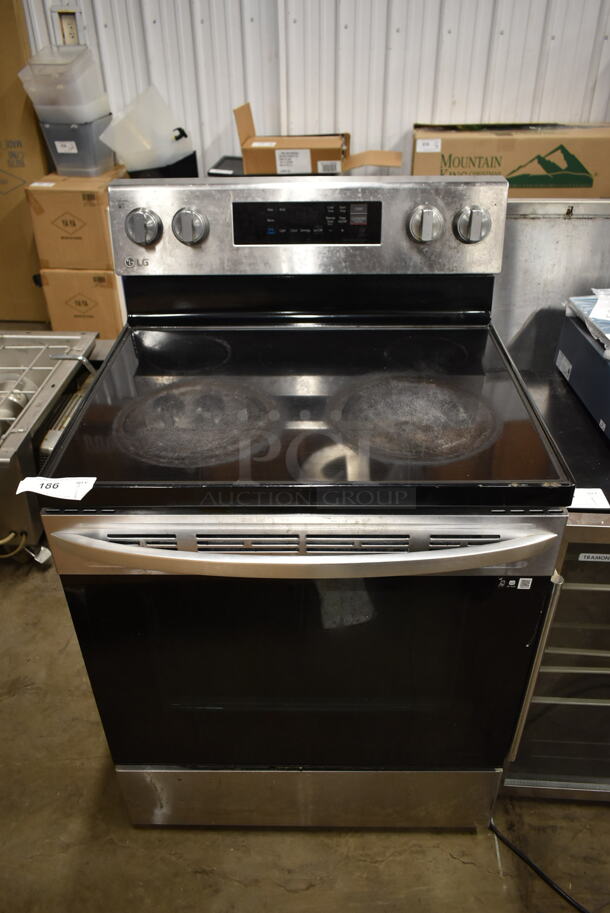 2022 LG LREL6321S/00 Stainless Steel Electric Powered 4 Burner Range w/ Oven. 120/240 Volts, 1 Phase. 