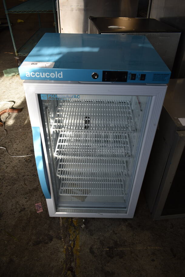 Accucold ARG3PV Metal Mini Cooler Merchandiser w/ Poly Coated Racks. 115 Volts, 1 Phase. Tested and Working!
