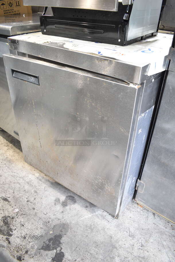 Delfield UC4427N Stainless Steel Commercial Single Door Undercounter Cooler. 115 Volts, 1 Phase. Tested and Powers On But Does Not Get Cold