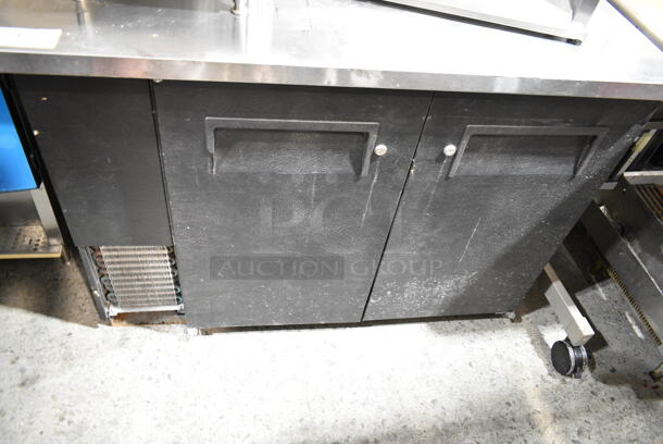 2015 True TBB-24-48 Metal Commercial 2 Door Back Bar Cooler. 115 Volts, 1 Phase.  Tested and Powers On But Does Not Get Cold