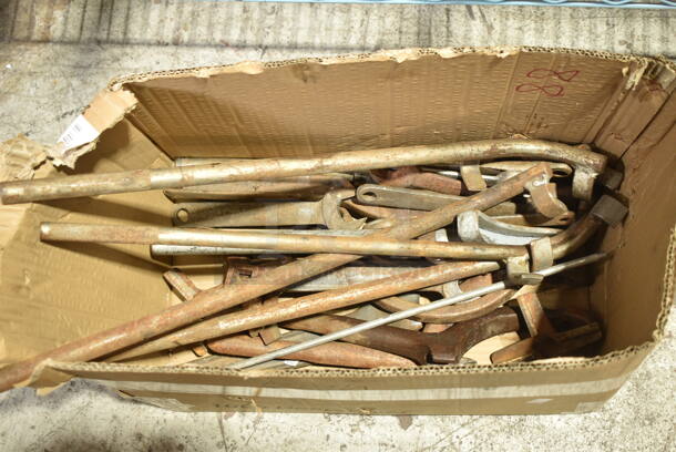 ALL ONE MONEY! Lot of Metal Pieces Including Wrenches and Meat Grinder Knives. - Item #1127035
