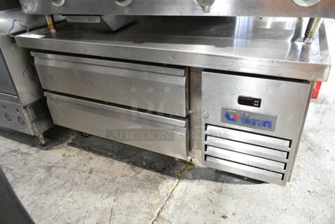 Ikon ICBR-50 Stainless Steel Commercial 2 Drawer Chef Base on Commercial Casters. 115 Volts, 1 Phase. 