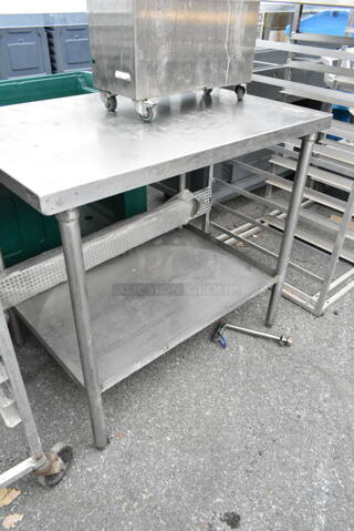 Stainless Steel Table w/ Metal Under Shelf. 