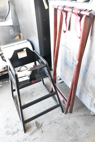 2 Items Including High Chair and Serving Tray Stand. 2 Times Your Bid! 