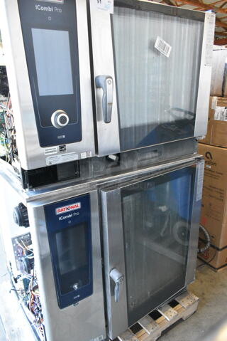 2 2020 Rational LM100CE.AXXXX/LM100EE.AXXXX Stainless Steel Commercial Electric Powered iCombi Pro Combi Convection Oven. 440/480 Volts. 2 Times Your Bid!