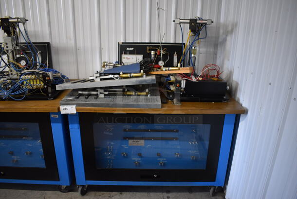 Lab-Volt AT-6024 Pneumatic Robot Robotic Arm Training PHD Multi Motion Actuator on Commercial Casters. 48x31x55