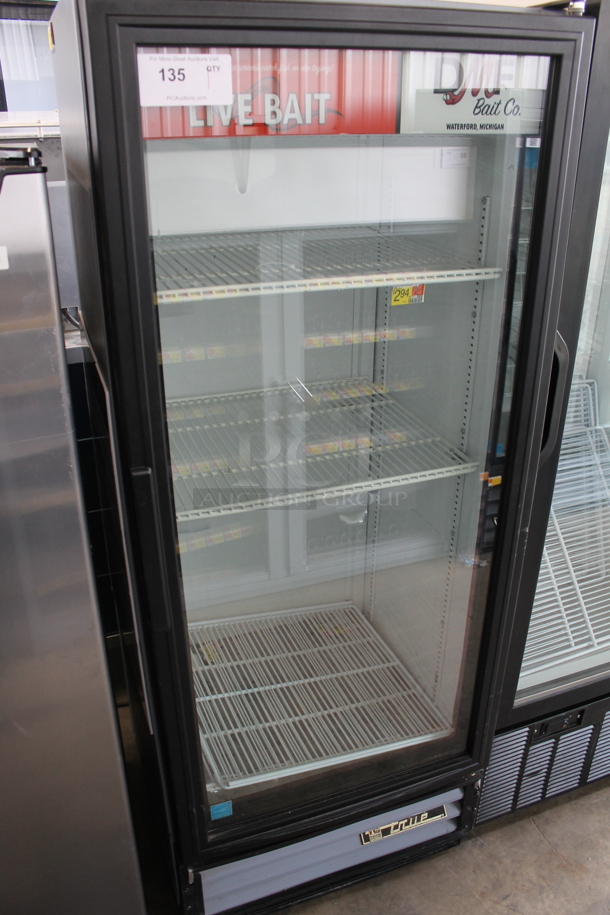 2015 True GDM-12-LD ENERGY STAR Metal Single Door Reach In Cooler Merchandiser w/ Poly Coated Racks. 115 Volts, 1 Phase. Tested and Working!