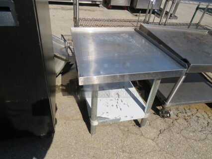 One Stainless Steel Equipment Table With SS Under Shelf. 24X30X25