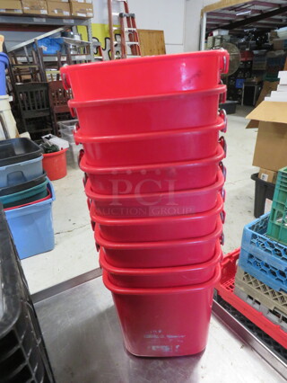 One Lot Of 9 Sani Clean Buckets.