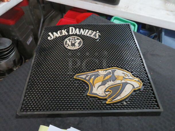 One 16.5X16.5 Jack Daniels/Predators Bar Mat.