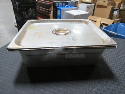 1/2 Size 4 Inch Deep Hotel Pan With Lid. 2XBID