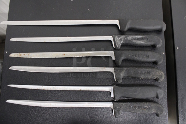 6 Sharpened Stainless Steel Sashimi Knives. Includes 17". 6 Times Your Bid! 